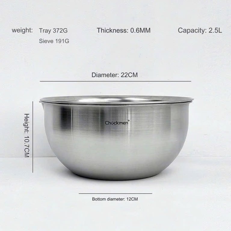 BỘ TÔ RỔ CHOCKMEN INOX 18/10 SIZE 19/22/25/28cm