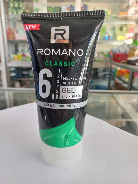 Gel vuốt tóc ROMANO cứng lớn đen/trắng