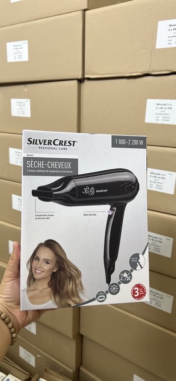 Máy sấy tóc Silvercrest Ion 2200 Watt, made in Germany, bill Pháp