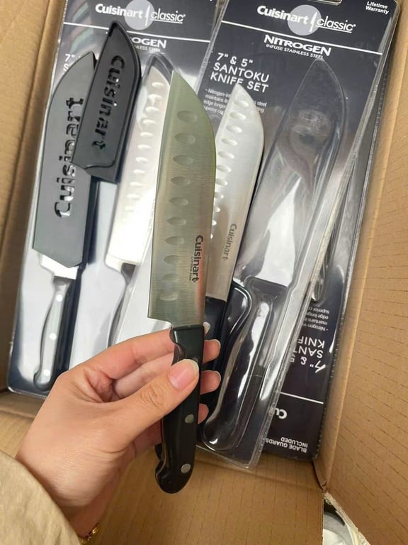 SET 2 DAO LÀM BẾP 5inch + 7inch nhà Cuisinats bao AUTH