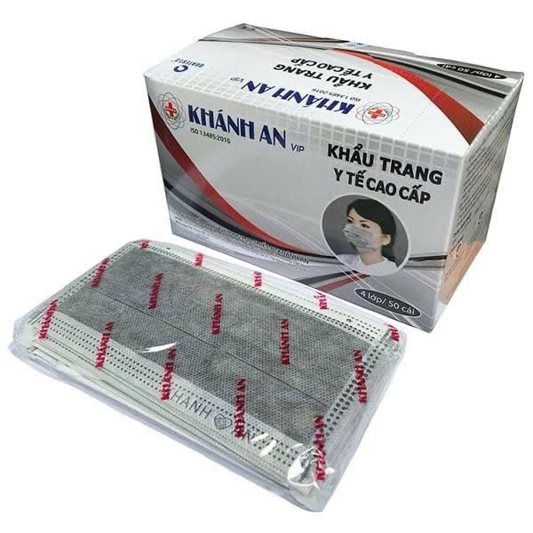 Khẩu trang Khánh an xám vip t/50h