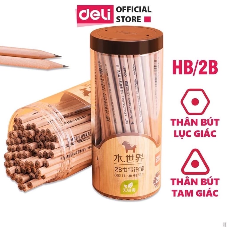 HỘP 30 BÚT CHÌ LỤC GIÁC DELI
