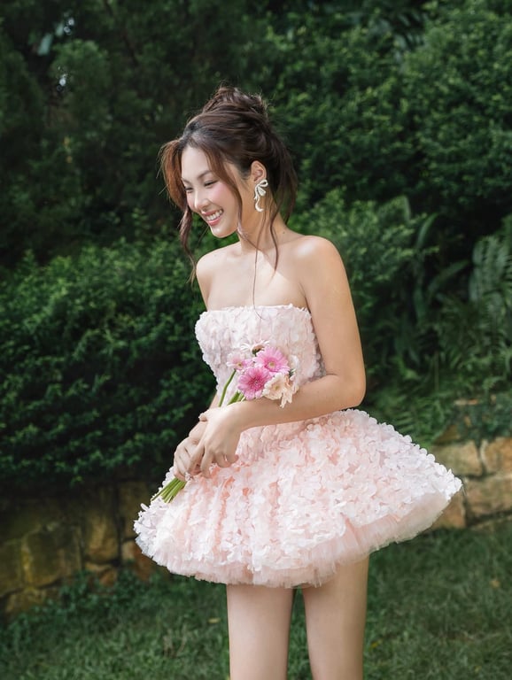 Đầm ngắn bồng LANE CÌ