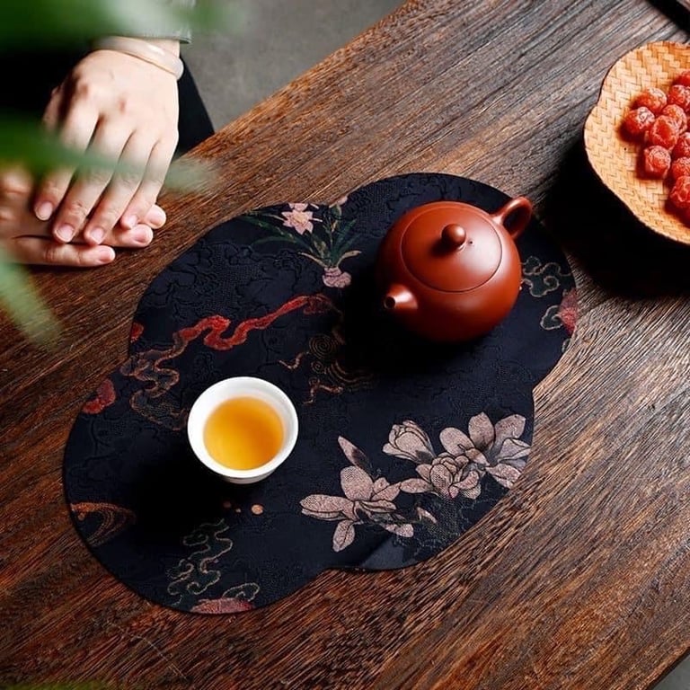 Thảm trải bàn cà phê chống thấm nước phong cách Trung Hoa