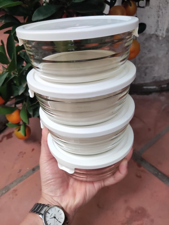 Set 5 HỘP THUỶ TINH LOCK & LOCK 430ml