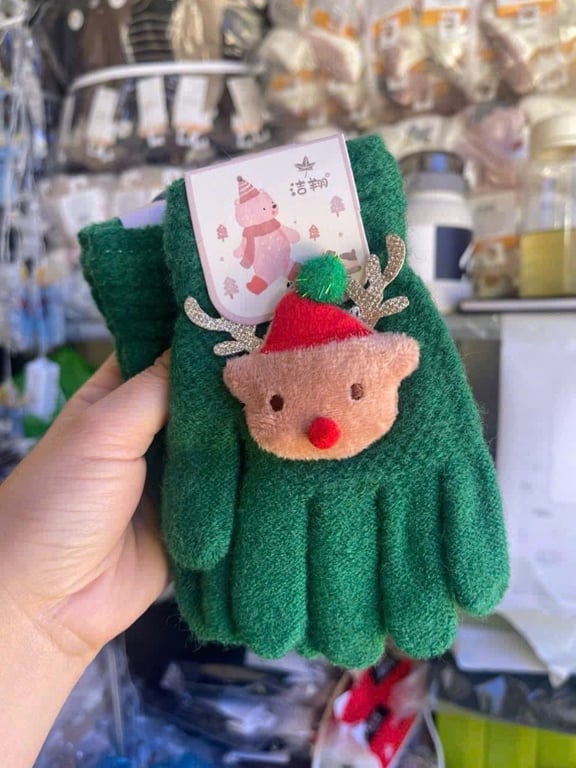 Set 2 đôi GĂNG TAY LEN NOEL cho bé từ 6 đến 15 tuổi