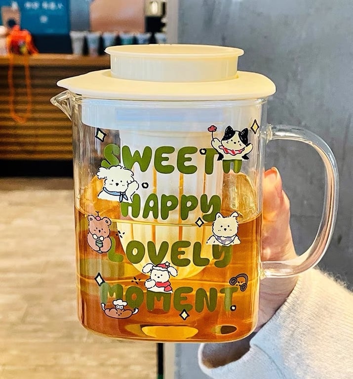 SIÊU PHẨM BỘ BÌNH CỐC THỦY TINH LỌC TRÀ SIÊU XINH