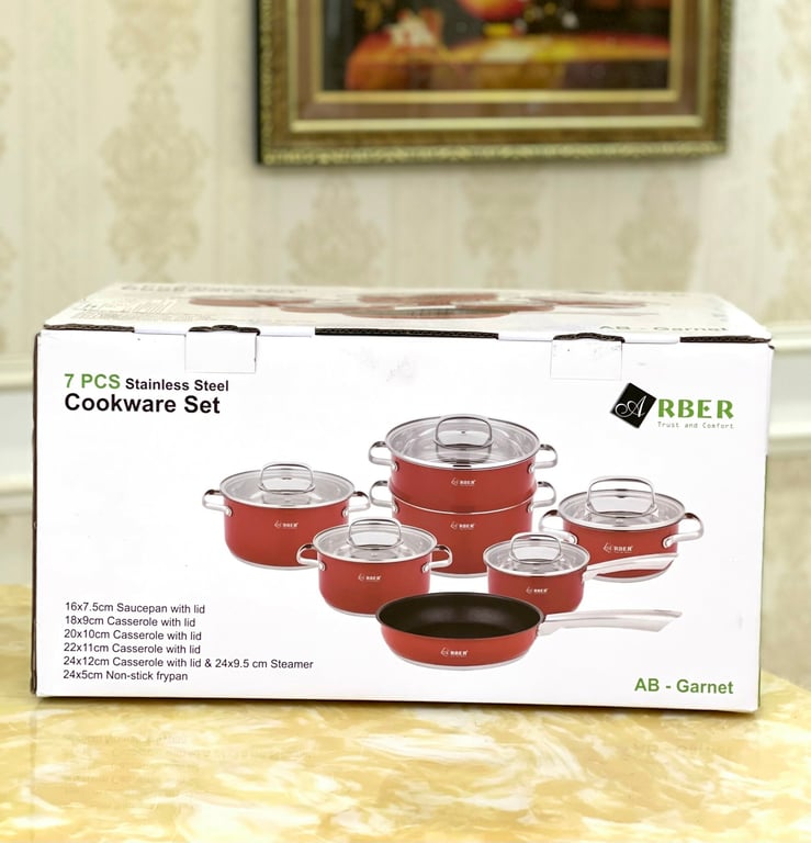 Bộ nồi inox 3 đáy 7 món ARBER GARNET