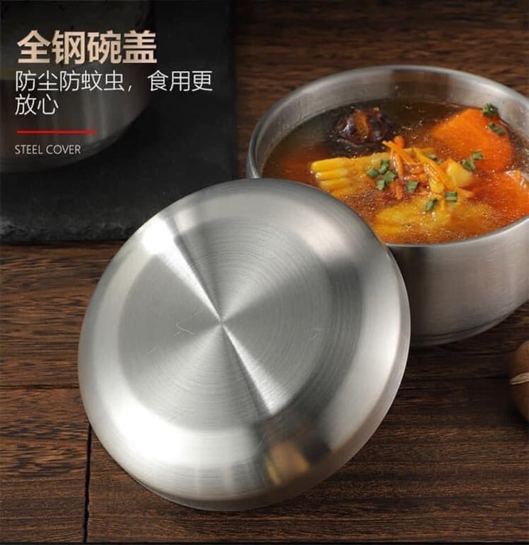 Set 5 bát con có nắp inox Hàn Quốc