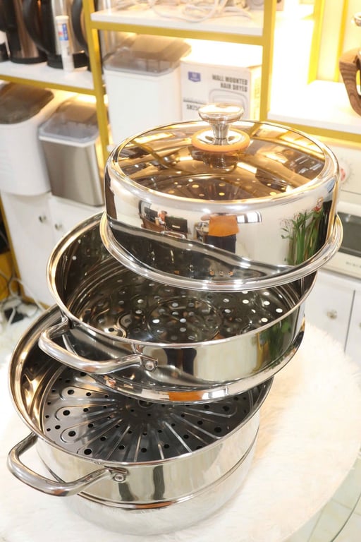 Nồi hấp 3 tầng inox SYNTEX SS32