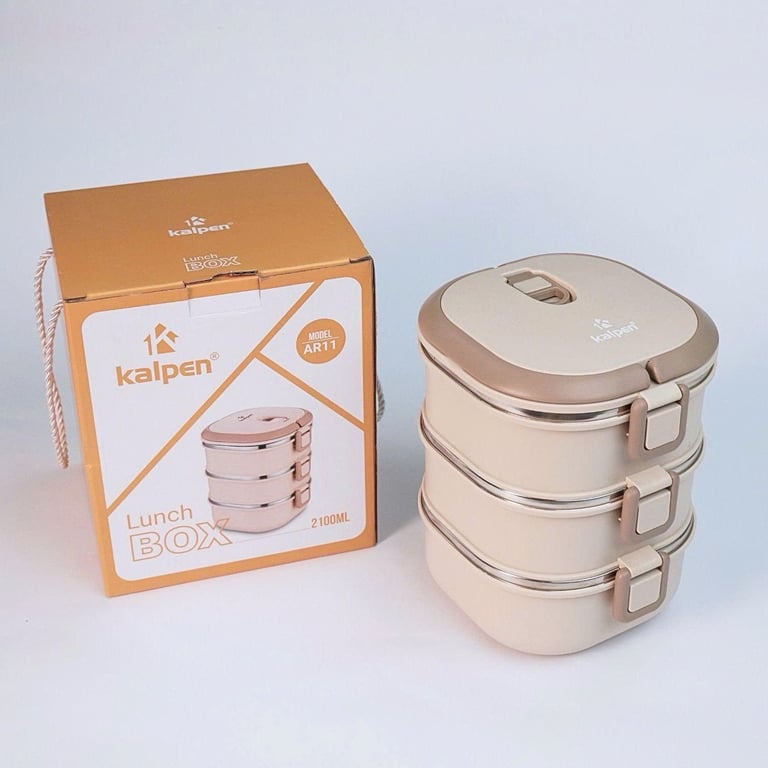 HỘP CƠM 3 TẦNG INOX 304 KALPEN AR11