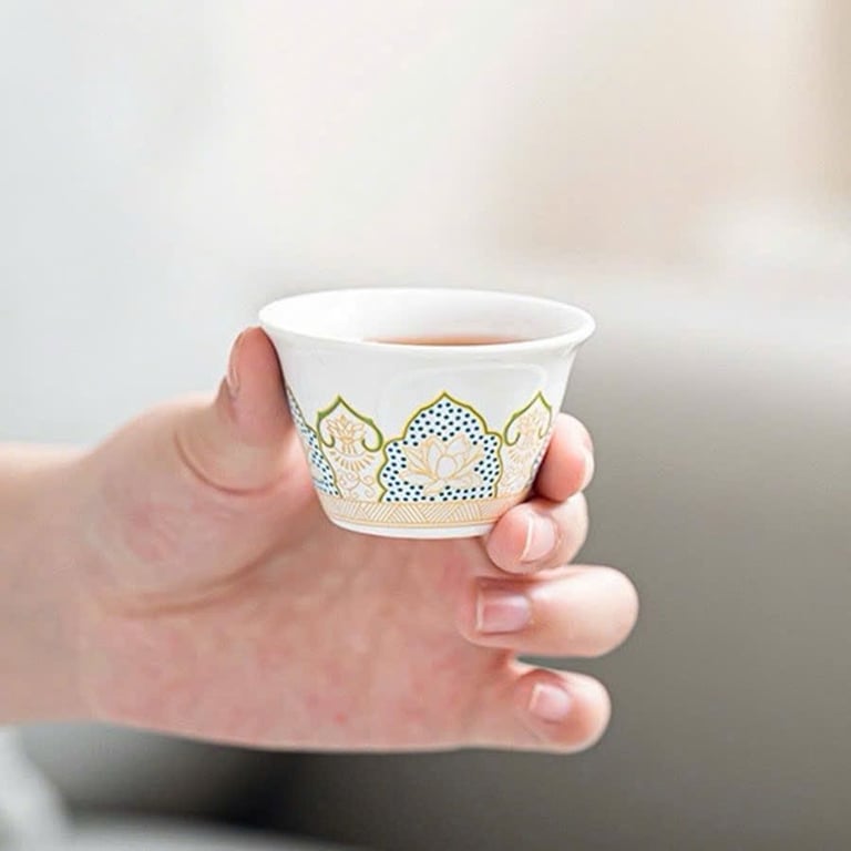 BỘ HỘP TRÀ SỨ KÈM TÚI DA CAO CẤP DẠNG HỘP phong cách Nhật Bản (6 món)