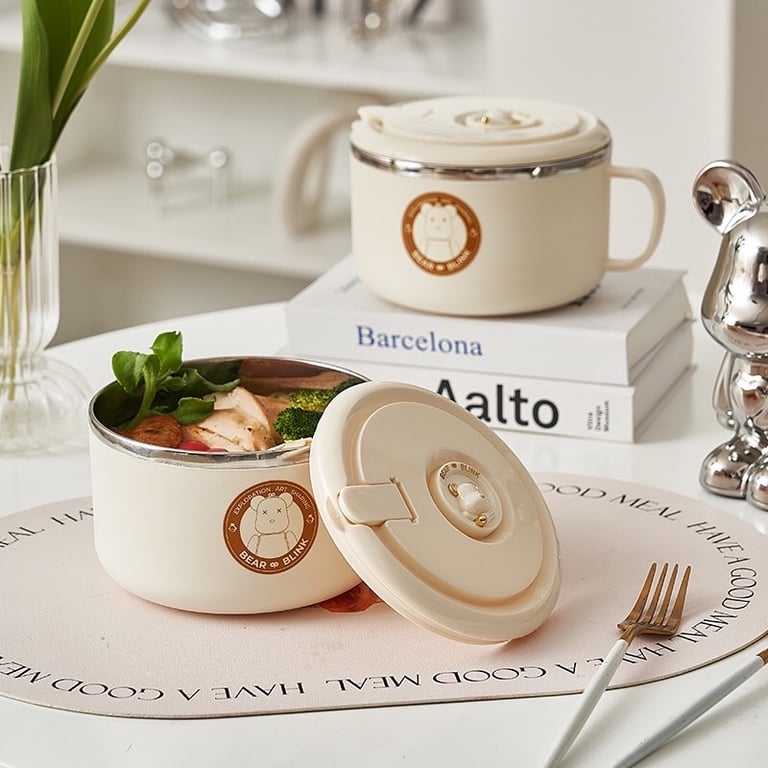 CỐC ĂN MÌ 304 BẰNG INOX CAO CẤP TÔNG MÀU