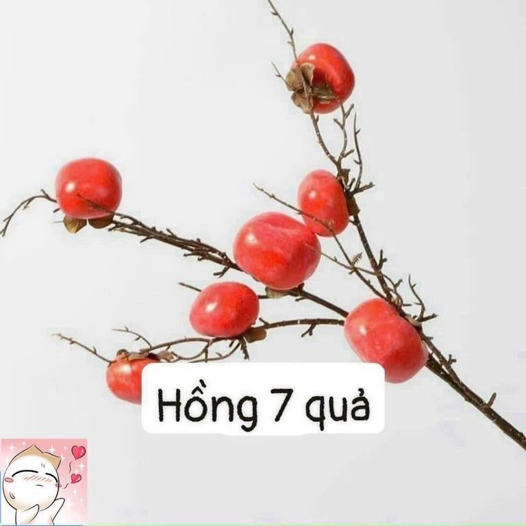 Set 6 cành quả hồng giả