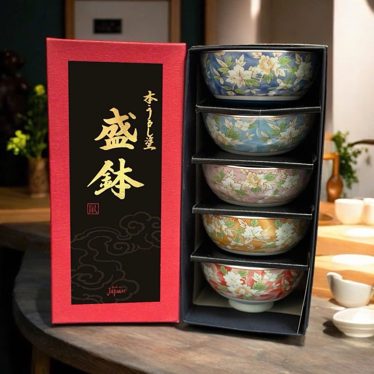 SET 5 BÁT ĂN CƠM NEZUMI JAPAN