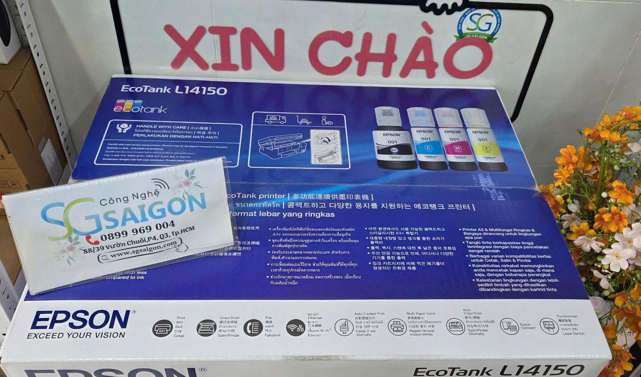Máy in phun màu Epson L14150 (In đảo mặt| Scan| Copy| Fax| A3| A4| USB| LAN| WIFI)