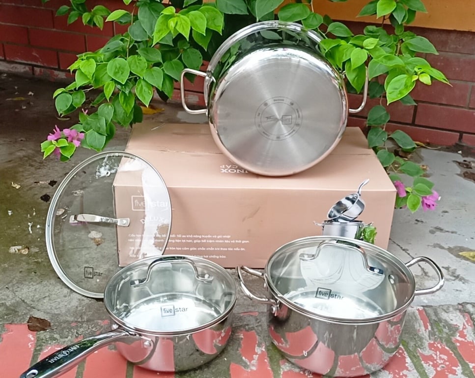 BỘ 2 NỒI 1 QUÁNH FIVESTAR INOX 304 CAO CẤP
