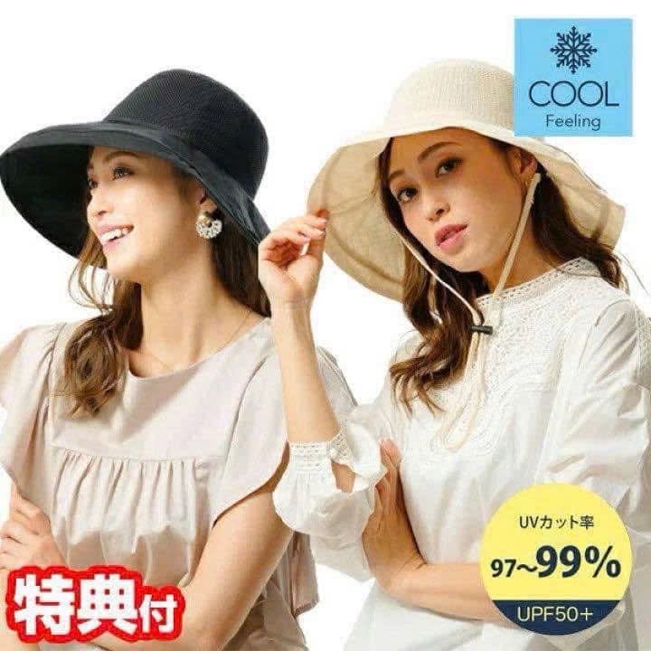 Mũ lưới rộng vành làm mát COOL FEELING 99% UV Cut - UPF 50+ có quai