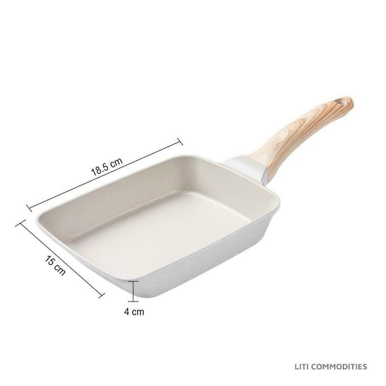 Chảo chống dính chữ nhật làm bánh, làm đồ ăn sáng đa năng.