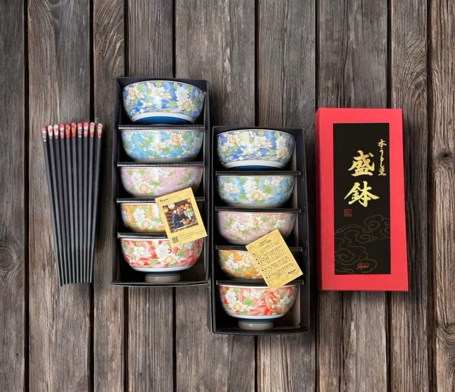 SET 5 BÁT ĂN CƠM NEZUMI JAPAN