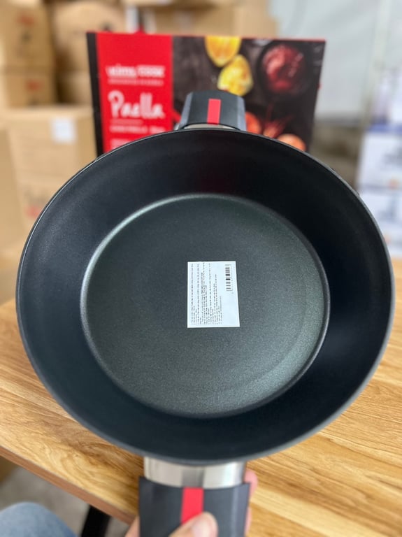 Chảo hợp kim nhôm chống dính 2 quai KIMS COOK Paella 30cm đáy từ