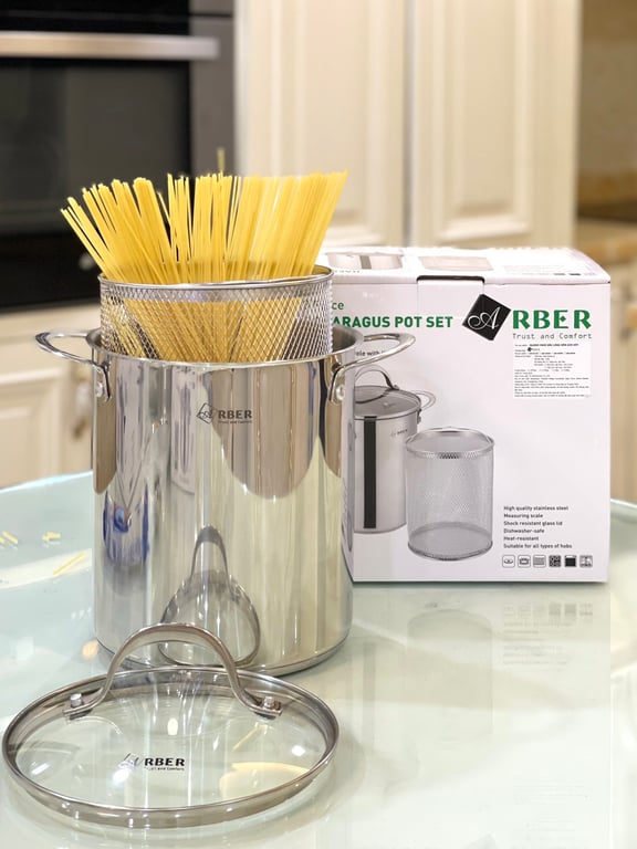 Nồi thành cao inox 3 đáy chiên ngập dầu AN-03VH 18x21cm, kèm giỏ Arber (16x19cm)