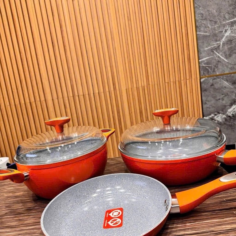 Bộ nồi chảo màu cam DTJ-PATZ001-B