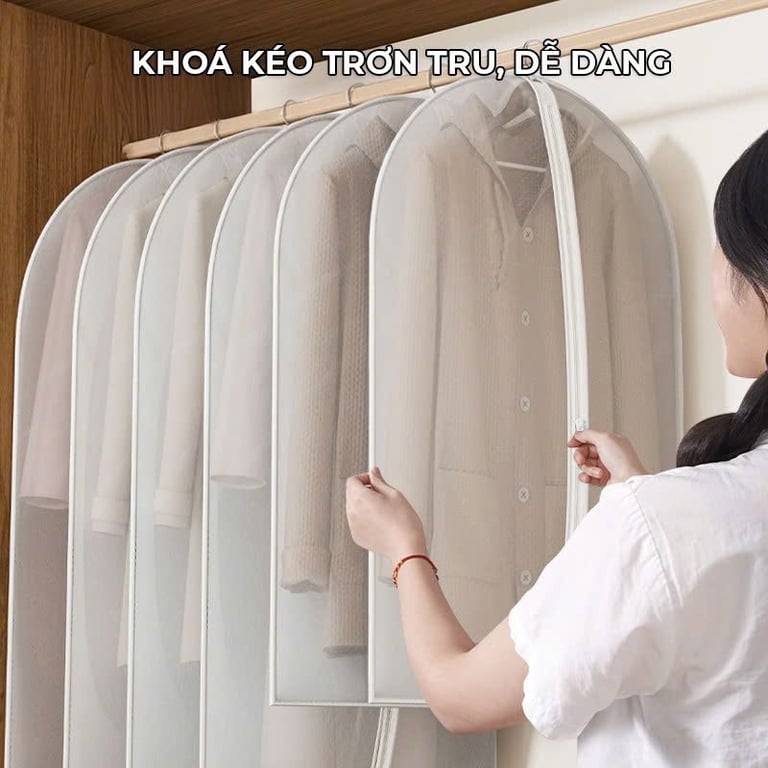 SET 5 TÚI ĐỰNG QUẦN ÁO CHẤT LIỆU PEVA CAO CẤP GHA504