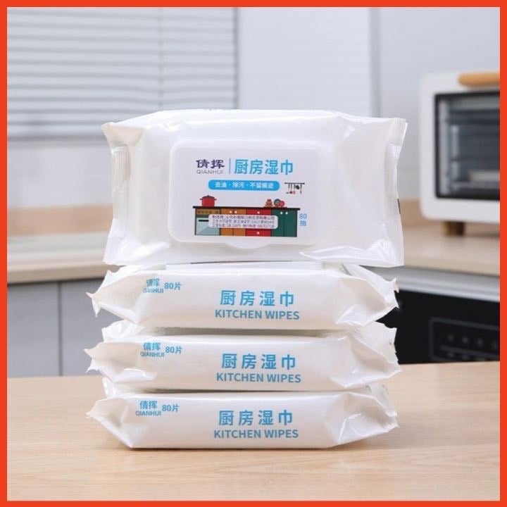 Set 5 gói giấy lau bếp Kitchen Wipe - Lau dầu mỡ SIÊU TỐC