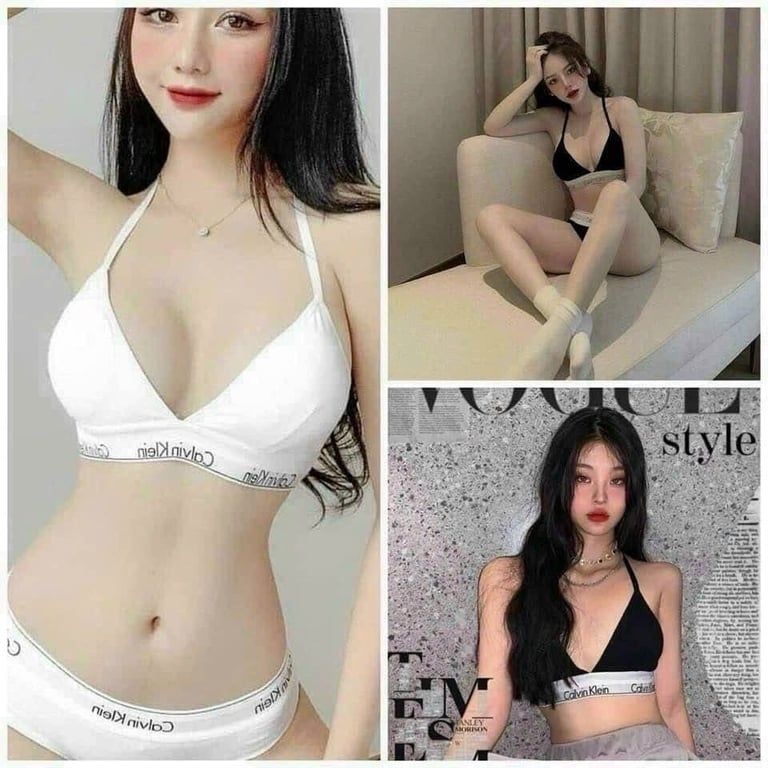 MCC22 Bộ Đồ Lót Cotton Viền Chữ C.K Sexy Nâng Ngực