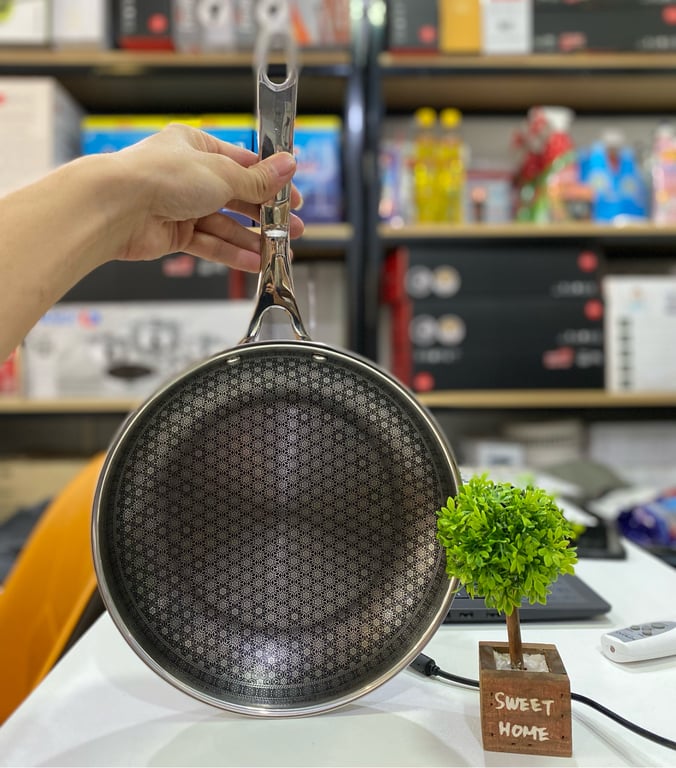 CHẢO SÂU NOON SONG INOX 3 LỚP ĐÁY TỪ CHỐNG DÍNH 2 MẶT KIMS COOK 28cm