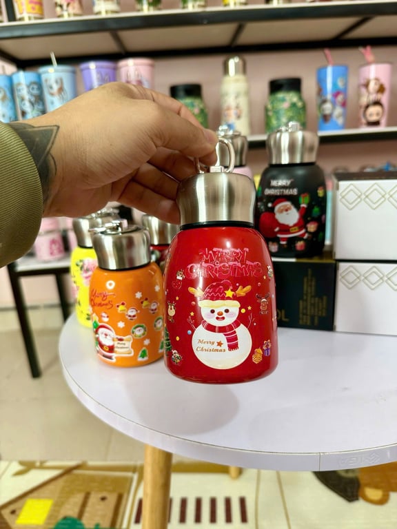 Bình giữ nhiệt noel dung tích 300ml chất liệu inox 304