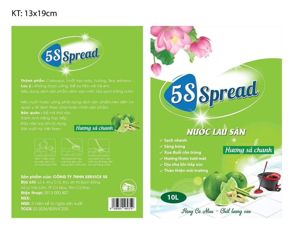 Nước Lau sàn hương sả chanh