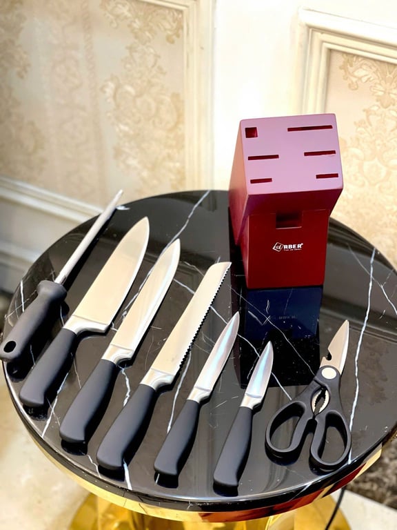 BỘ DAO 8 MÓN CAO CẤP KÈM KÉO NHÀ BẾP ARBER ABSCR8