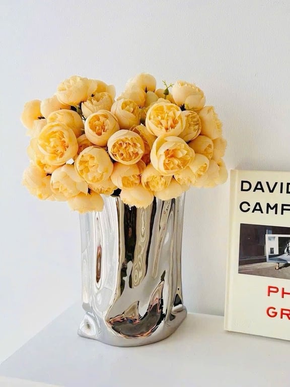 Bó 27 bông hoa lụa trang trí nhà cửa phòng khách siêu xinh