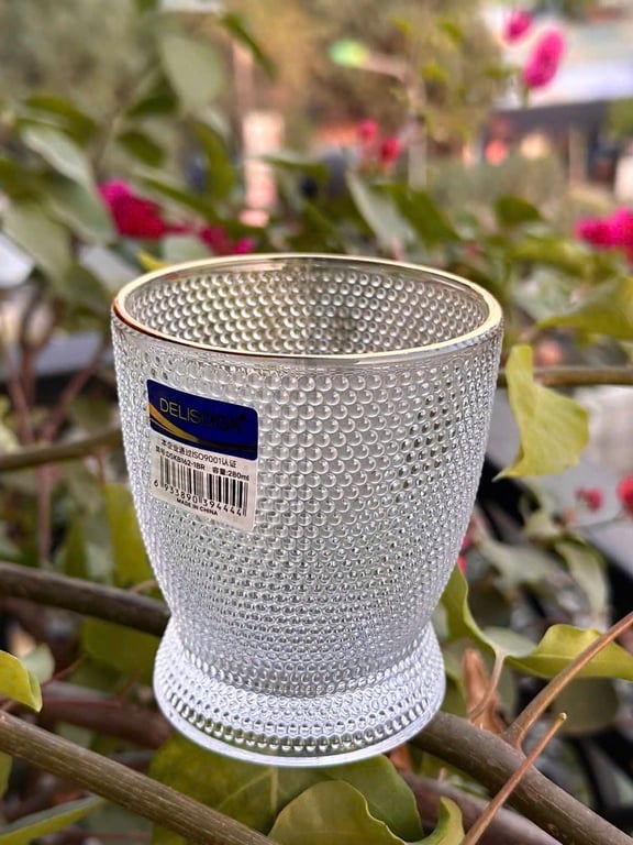 BỘ 6 CỐC THUỶ TINH HOẠ TIẾT CHẤM TRÒN CAO CẤP 280ML