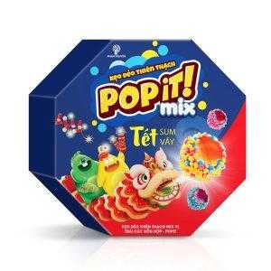 Kẹo dẻo thiên thạch mix vị trái cây hỗn hợp POPIT! - hộp lục giác [ Tết Sum Vầy]