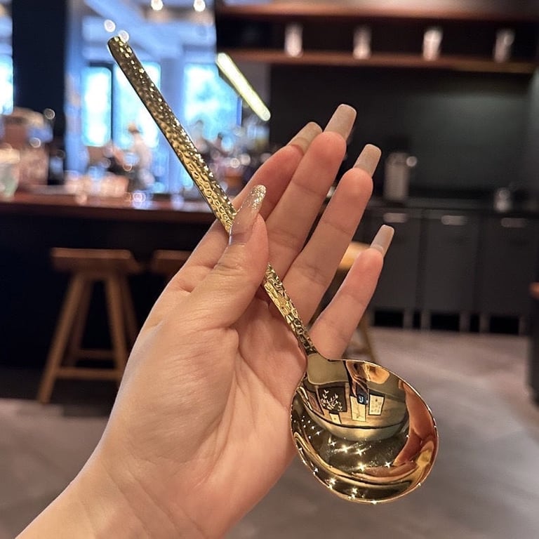 set 10  Thìa vàng trắng