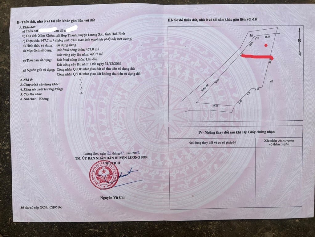 277m full Thổ Cư tại Lương Sơn, Hoà Bình