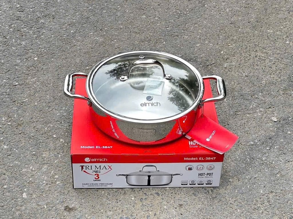 NỒI LẨU INOX LIỀN KHỐI ELMICH TRIMAX EL3847 26CM