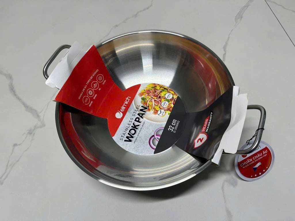 EL2850 - Chảo xào inox Elmich, size 32cm