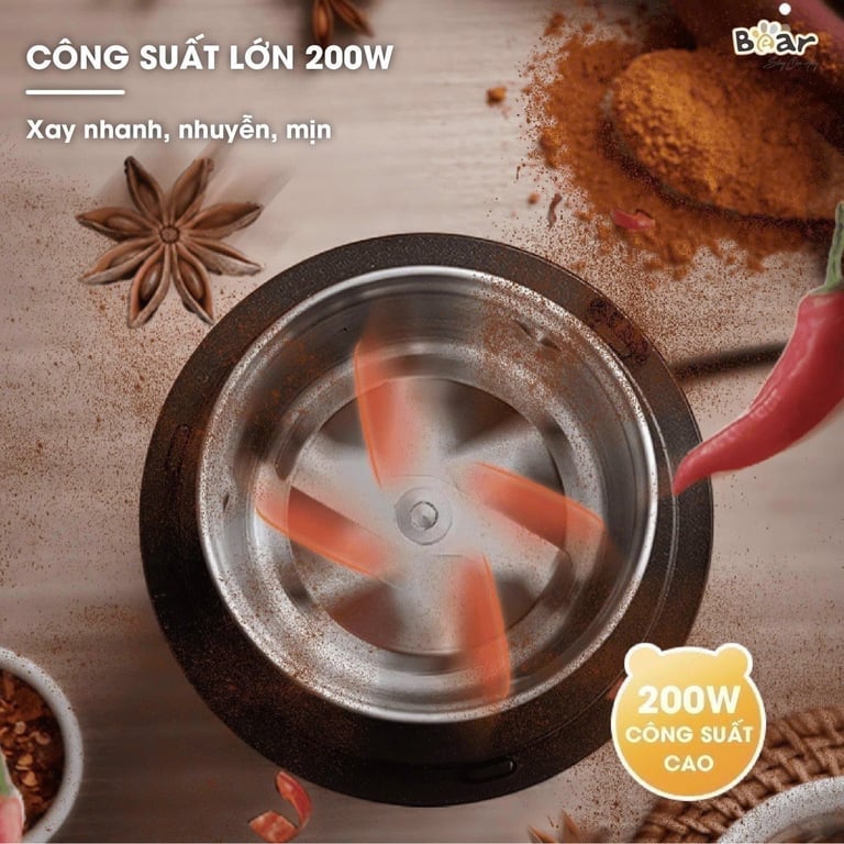 MÁY XAY BỘT KHÔ BEAR-MDJ- A02G3