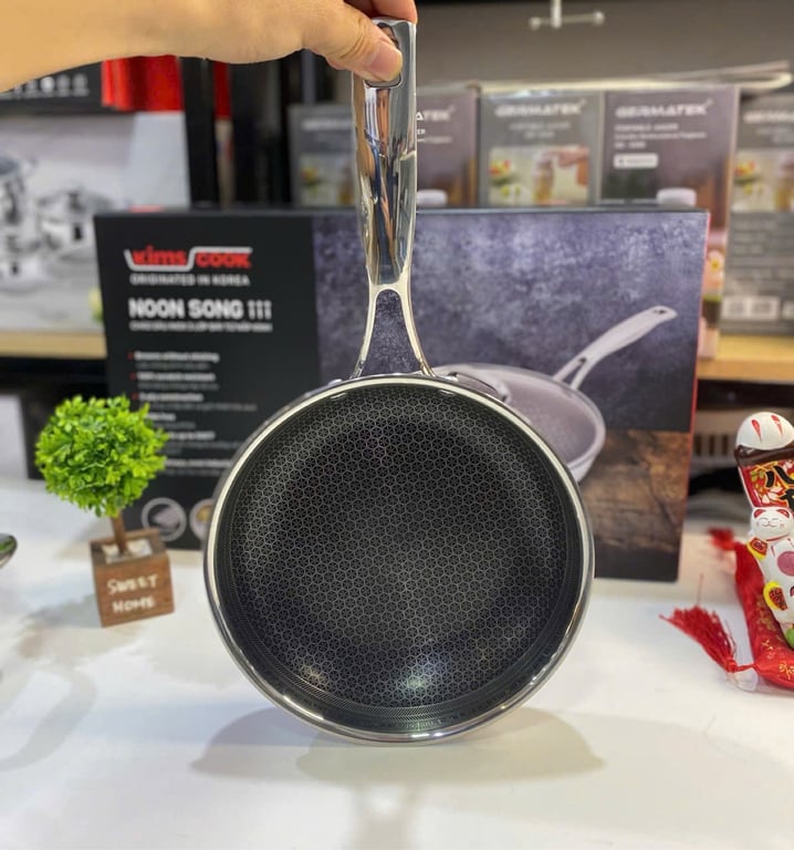 CHẢO BLACKCUBE 20CM INOX 3 LỚP ĐÁY TỪ CHỐNG DÍNH KIMS COOK