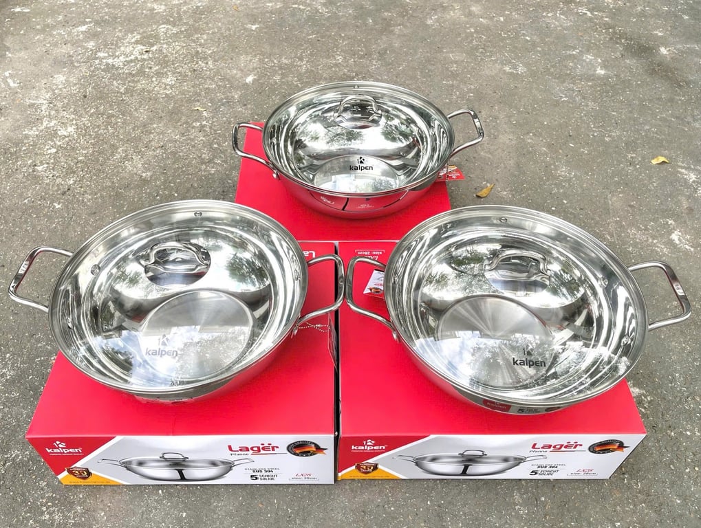 CHẢO XÀO INOX 5 LỚP KALPEN LAGER LX28