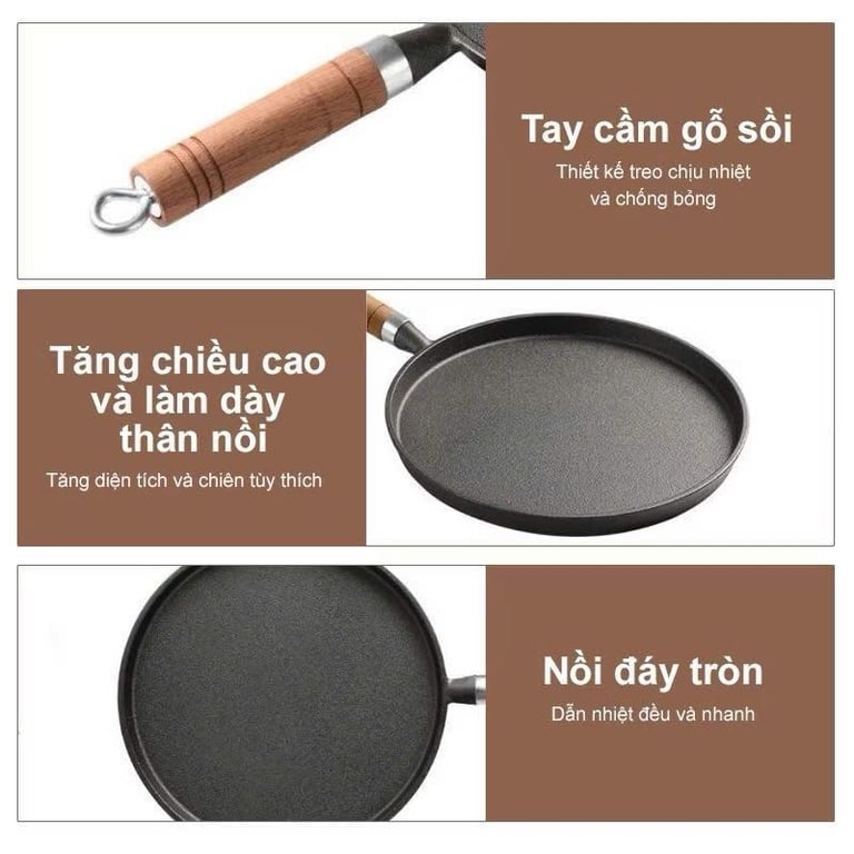 chảo gang sz 26cm