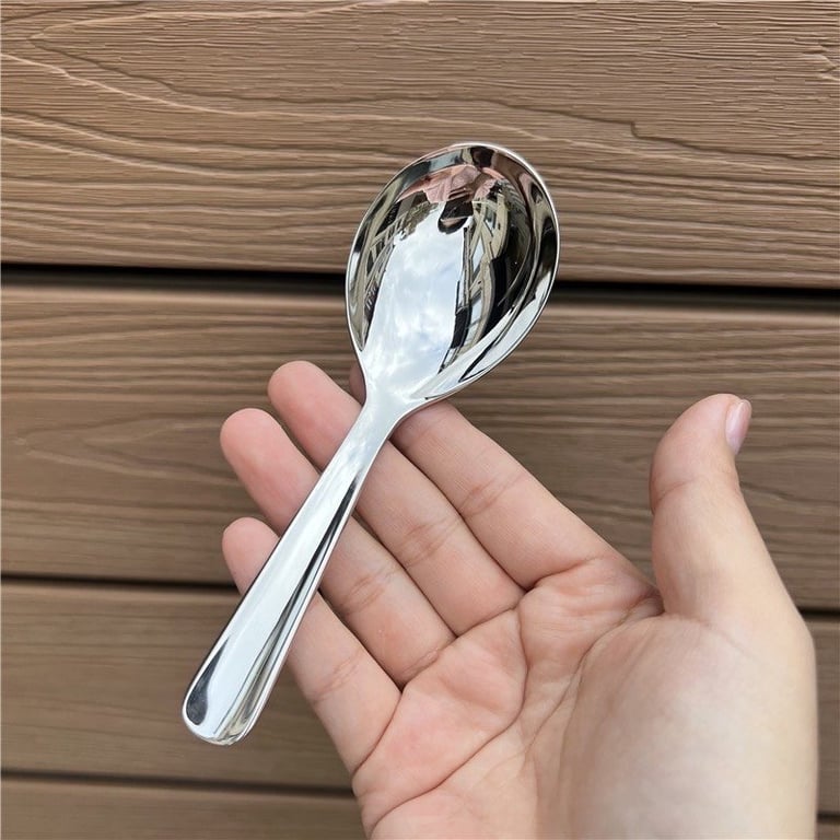 Thìa ăn phở cán ngắn ngắn inox 304 14cm