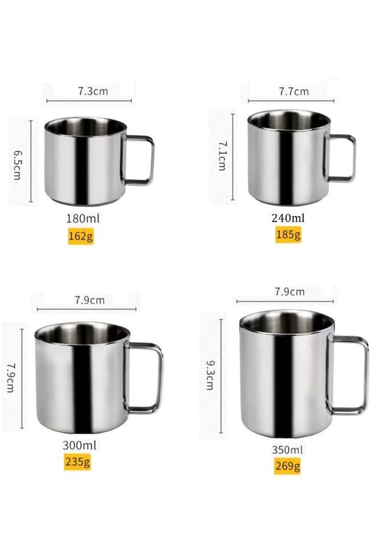 Cốc inox hai lớp có quai cách nhiệt lunkai