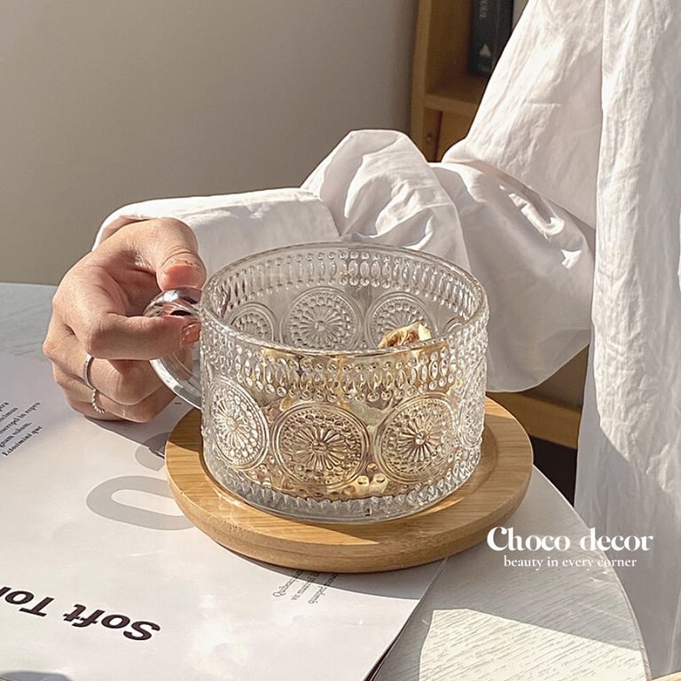 Set 2 cốc thuỷ tinh tiểu thư siêu đẹp