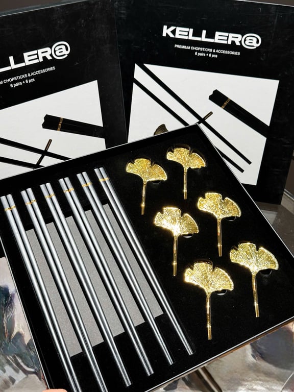 Bộ đũa & gác đũa lá Ngân Hạnh cao cấp – thương hiệu KELLER