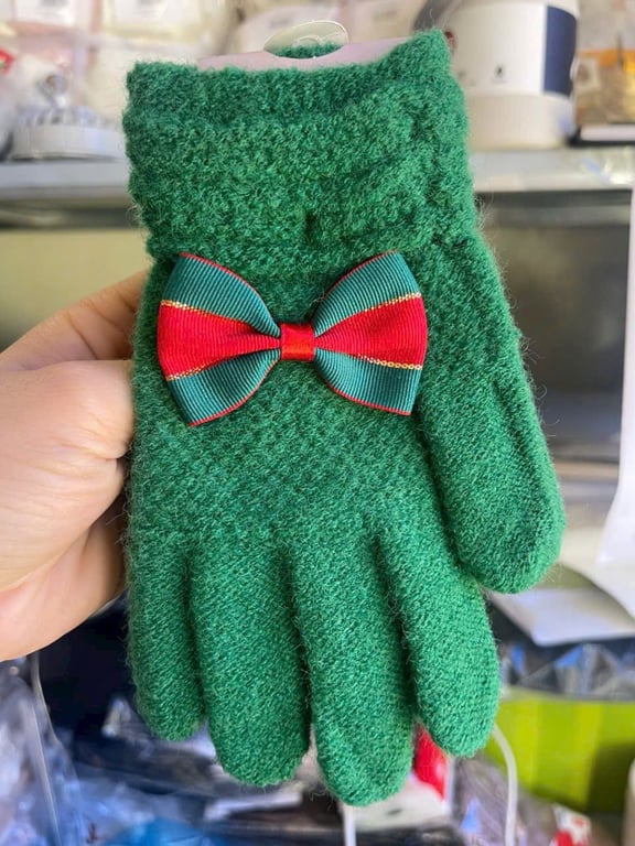 Set 2 đôi GĂNG TAY LEN NOEL cho bé từ 6 đến 15 tuổi